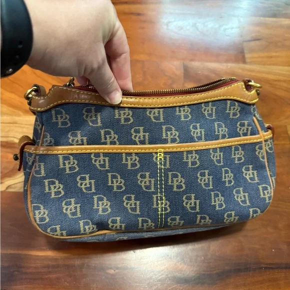 Dooney & Bourke Blue and Tan Shoulder Bag - Picture 11 of 16
